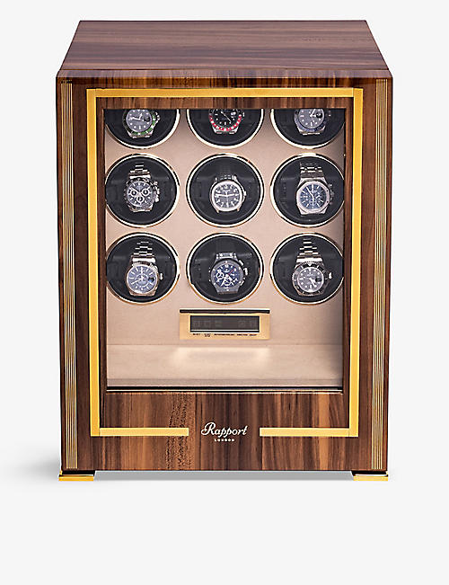 THE ALKEMISTRY: Rapport London Paramount 9-piece wooden watch winder cube