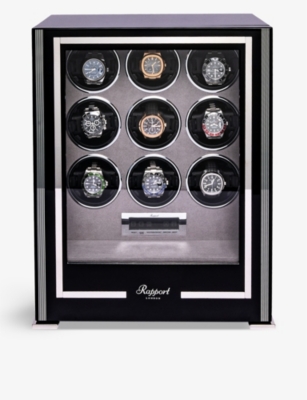 THE ALKEMISTRY: Rapport London Paramount 9-piece wooden watch winder cube