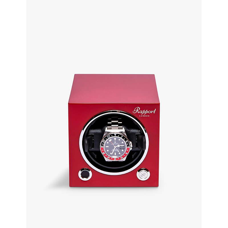 Shop The Alkemistry Women's Red Rapport London Evo Single Wooden Watch Winder Cube