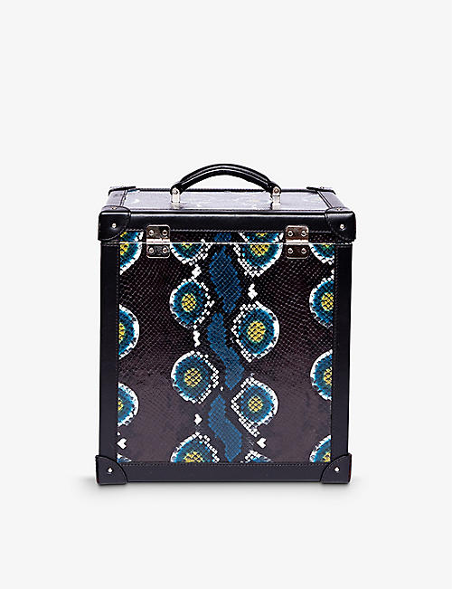 THE ALKEMISTRY: Rapport London Amour peacock-embossed leather travel jewellery box
