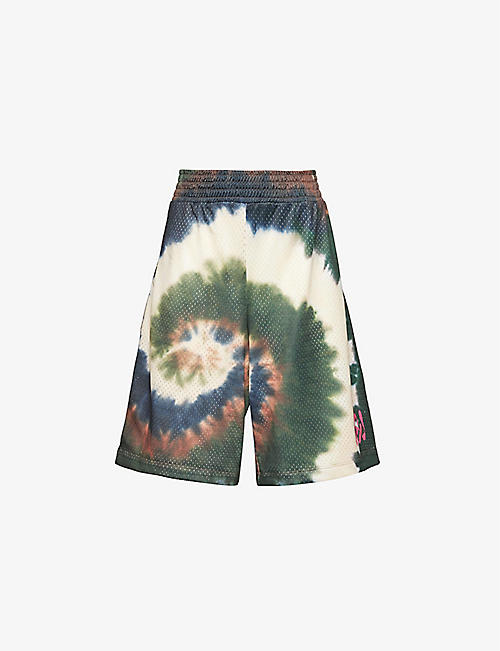 FRAME: FRAME x Julia Sarr Jamois tie-dye relaxed-fit mesh shorts