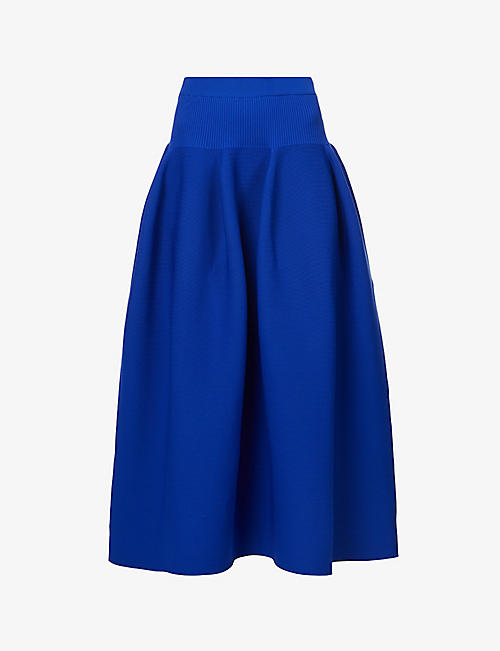 CFCL: Pottery flared-hem recycled-polyester knitted midi skirt