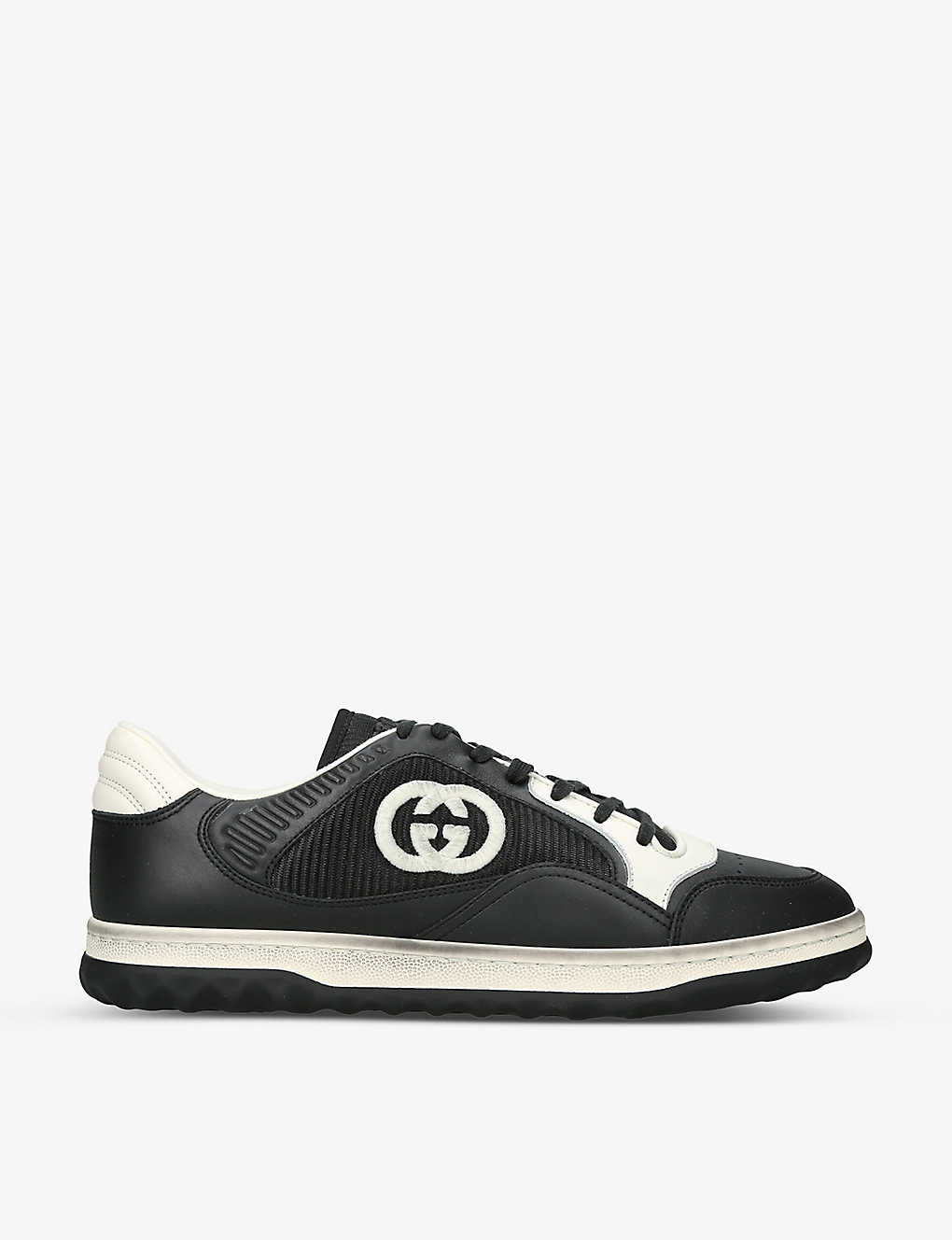 Gucci Mac80 Leather Low-top Trainers In Black