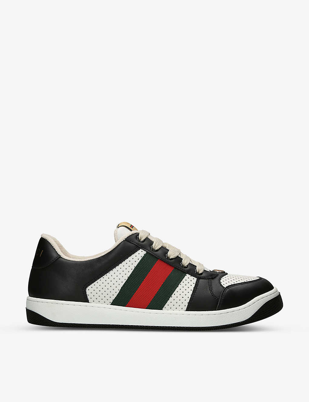 GUCCI SCREENER LEATHER LOW-TOP TRAINERS,66843116