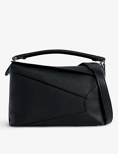 LOEWE: Puzzle Edge large leather top-handle bag