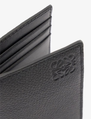 LOEWE: Anagram-embellished grained-leather bifold wallet