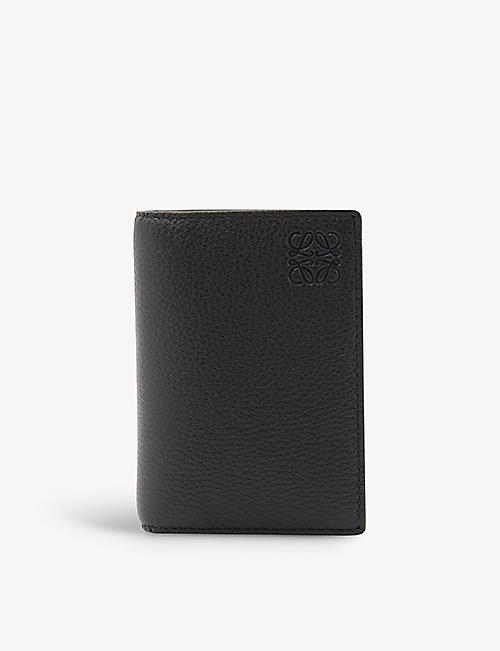 LOEWE: Anagram-embellished grained-leather bifold wallet