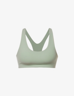 Splits59 Ella Airweight Sports Bra In Moss/white Moss/white