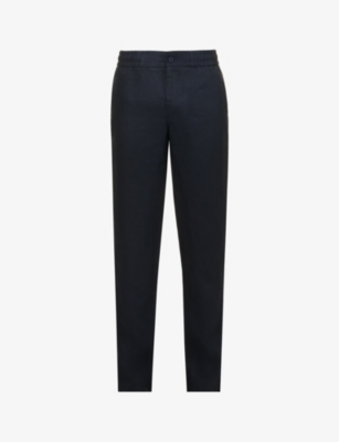 ORLEBAR BROWN: Cornell branded-hardware regular-fit straight-leg linen trousers