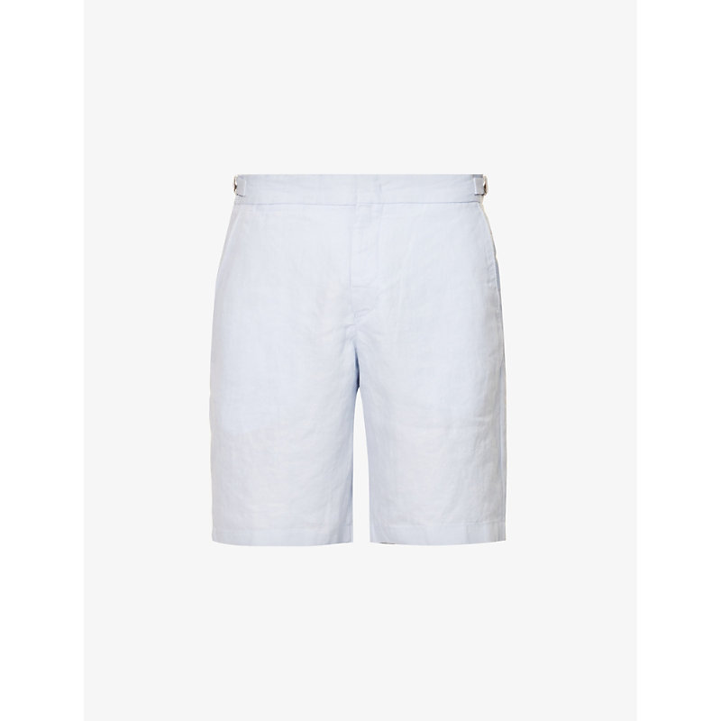 Orlebar Brown Norwich Regular-fit Linen Shorts In Light Island Sky