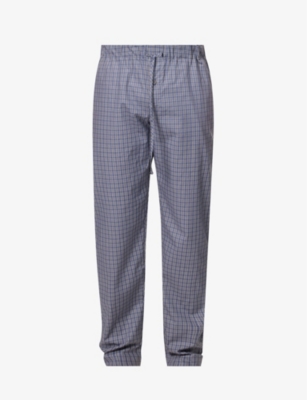 HANRO: Plaid-print elasticated-waist pyjama bottoms