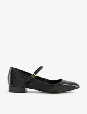 Vrijwillig JEP gezantschap Dune Womens Black-patent Synthetic Hipplie Pointed-toe Mary-jane Leather  Shoes | ModeSens