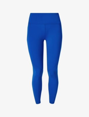 Shop Sweaty Betty Power 7/8 Workout Stretch-jersey Leggings In Lightning Blue