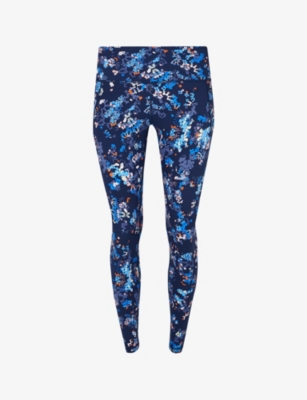 Sweaty Betty Power 7/8 Workout In Blue Floral Print