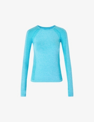 SWEATY BETTY：Athlete Seamless Workout 弹力平纹针织长袖 T 恤