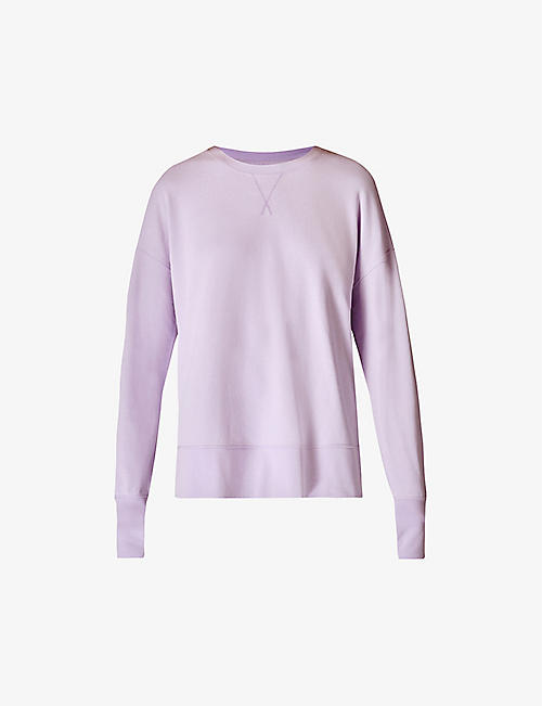 SWEATY BETTY: After Class relaxed-fit cotton-blend jumper
