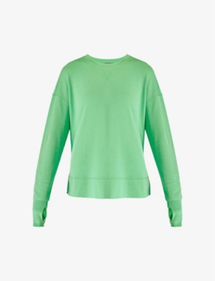 SWEATY BETTY - After Class longline organic cotton-blend sweatshirt