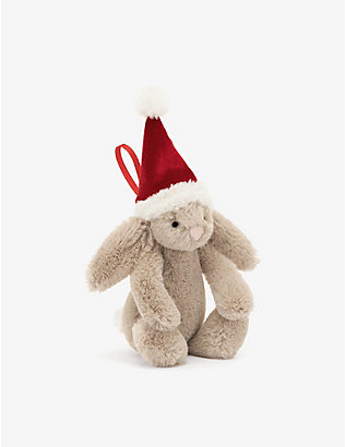JELLYCAT：Bashful 兔子梭织圣诞装饰 13 厘米