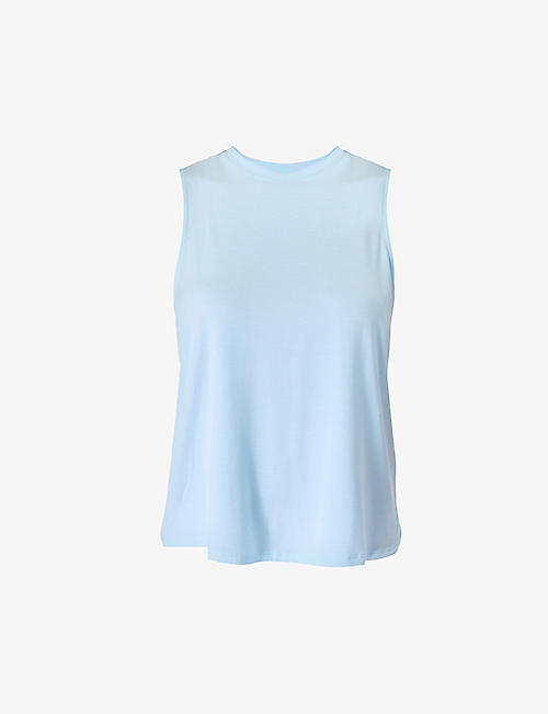 SWEATY BETTY: Draped-back relaxed-fit stretch-jersey tank top