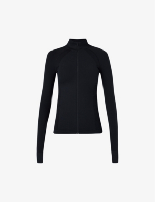 Sweaty Betty Athlete Doubleweight Zip-fastened Stretch-nylon Jacket In Black