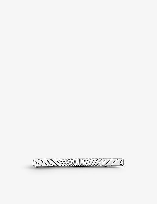 CARTIER: Double C de Cartier stainless-steel tie clip
