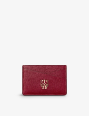 Cartier Panthère Graphique De  Leather Card Holder In Red