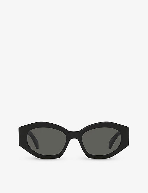 CELINE: CL40238U oval-frame acetate sunglasses