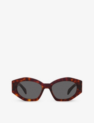 CELINE: CL40238U oval-frame acetate sunglasses