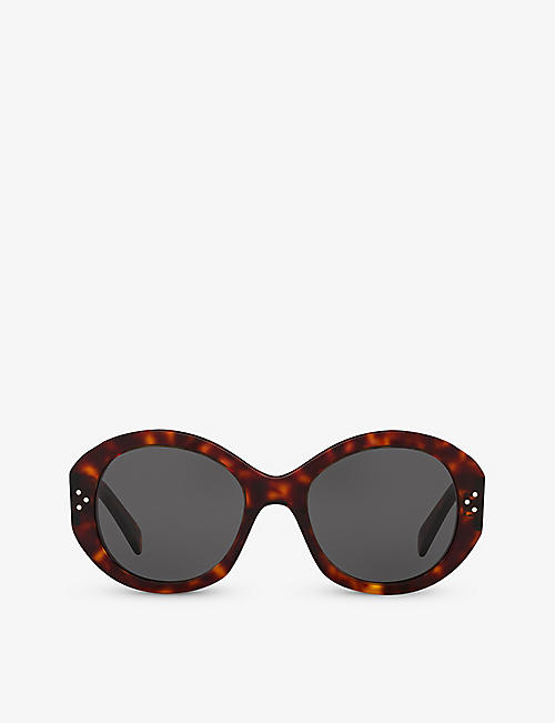 CELINE: CL000382 CL40240I round-frame acetate sunglasses