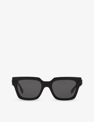 Fendi Womens Black Fe40078i Irregular-frame Acetate Sunglasses
