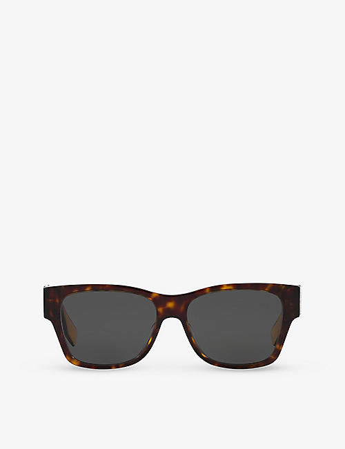 FENDI: FN000665 rectangle-frame acetate sunglasses
