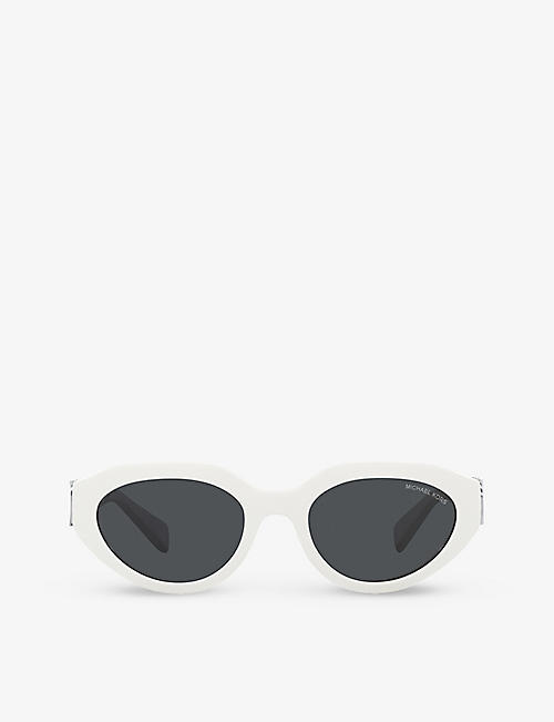 MICHAEL KORS: MK2192 Empire branded-arm oval-frame acetate sunglasses