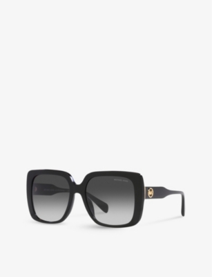 Shop Michael Kors Womens  Mk2183u Mallorca Square-frame Acetate Sunglasses In Black