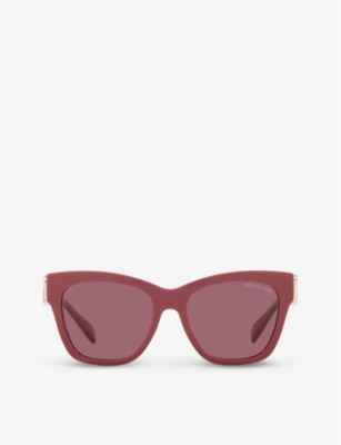 MICHAEL KORS: MK2182U tinted-lens butterfly-frame acetate sunglasses