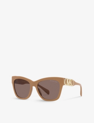 Shop Michael Kors Women's Brown Mk2182u Empire Square Square-frame Acetate Sunglasses