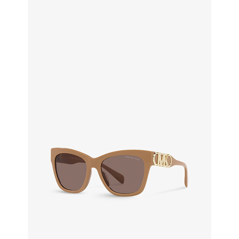 Shop Michael Kors Women's Brown Mk2182u Empire Square Square-frame Acetate Sunglasses