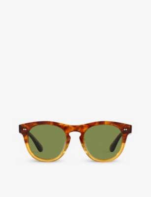 OLIVER PEOPLES: OV5509SU Rorke round-frame tortoiseshell acetate sunglasses