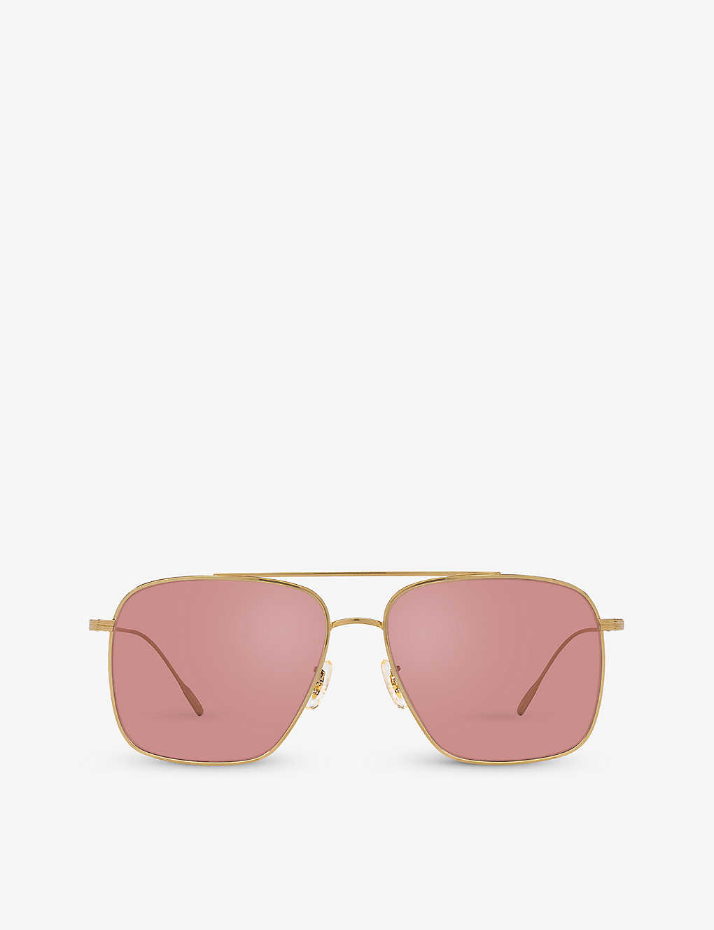 Oliver Peoples Dresner Aviator-frame Sunglasses In Gold_magenta_photochromic