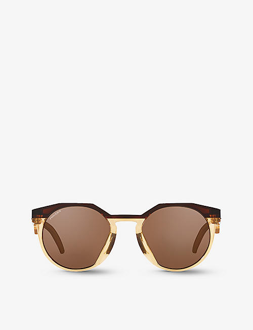 OAKLEY: OO9242 round-shape tortoiseshell acetate sunglasses