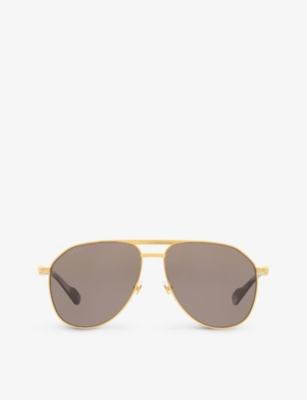 GUCCI: GC001938 GG1220S pilot-frame metal sunglasses