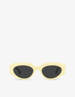 BOTTEGA VENETA: BV1031S oval-frame acetate sunglasses