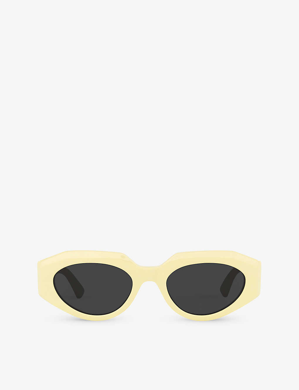 Bottega Veneta Womens Yellow Bv1031s Oval-frame Acetate Sunglasses