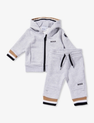 BOSS Logo print cotton blend tracksuit set 3 months 3 years