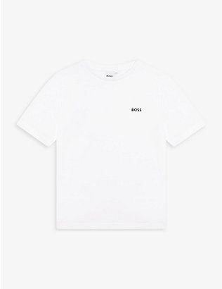 BOSS: Logo-print short-sleeve cotton T-shirt 2-16 years