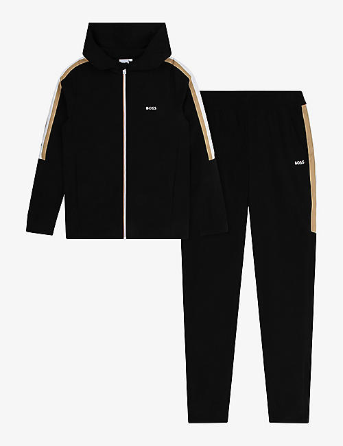 BOSS: Contrasting-stripe stretch-nylon tracksuit 4-16 years