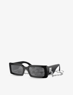 Shop Dolce & Gabbana Women's Black Dg4413 Square-frame Acetate Sunglasses