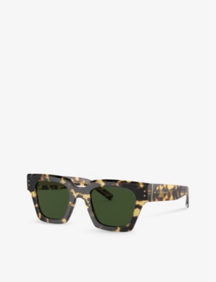 Dolce & Gabbana Dg4413 Square-frame Acetate Sunglasses In Yellow
