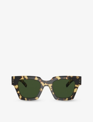 Dolce & Gabbana Dg4413 Square-frame Acetate Sunglasses In Yellow
