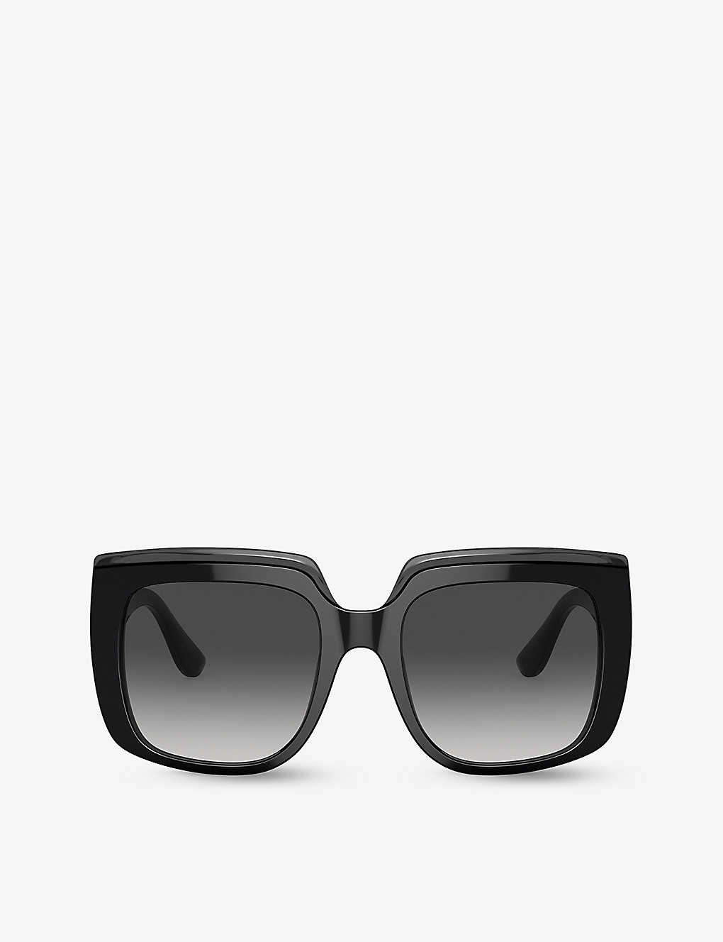 Dolce & Gabbana Dg4414 Square-frame Acetate Sunglasses In Black