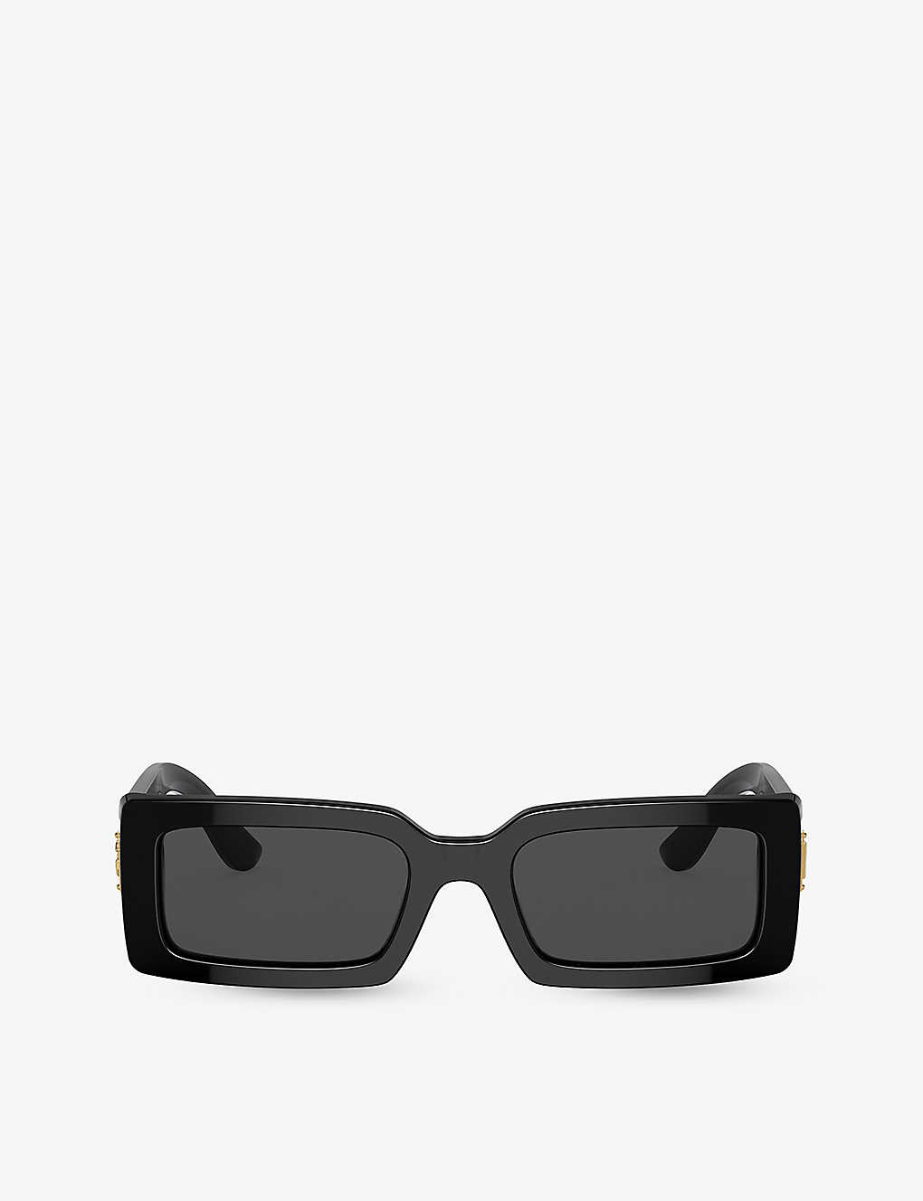 Dolce & Gabbana Dg4416 Rectangle-frame Acetate Sunglasses In Black